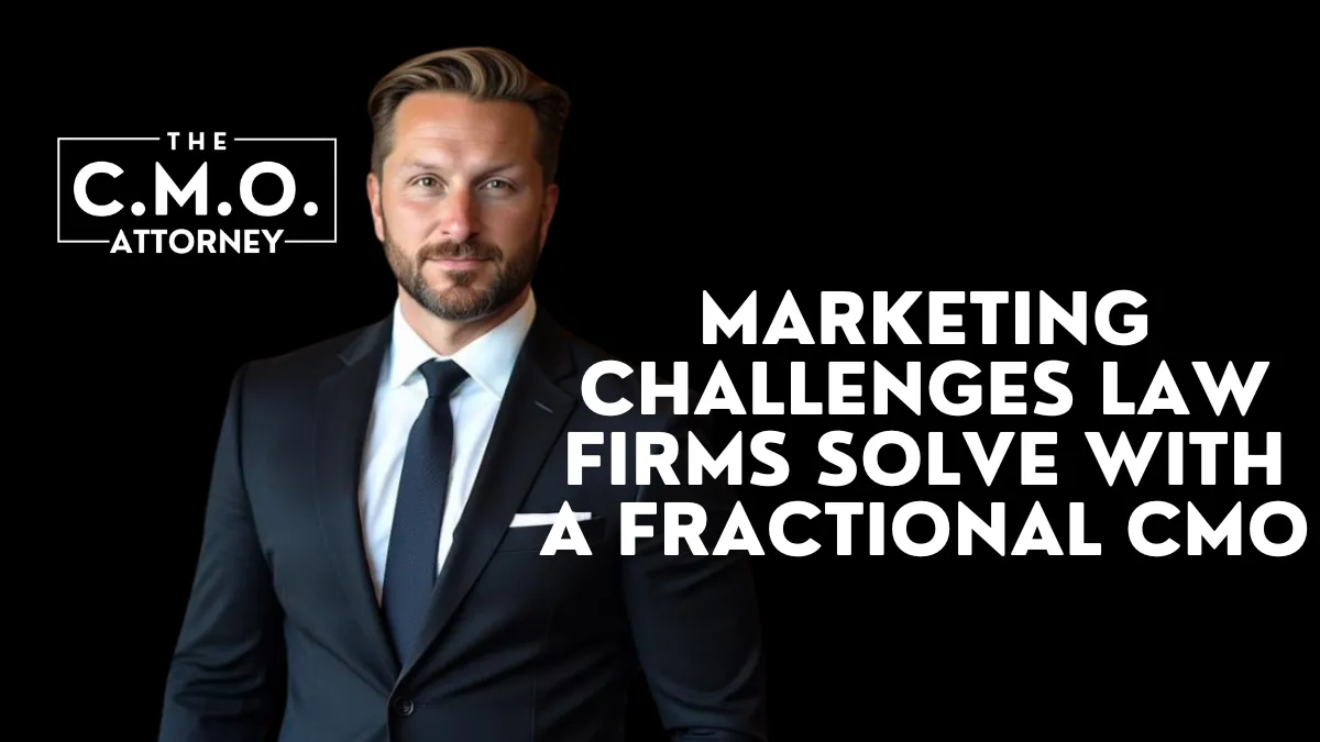 In today’s hyper-competitive legal marketplace, marketing is no longer a secondary function—it’s a business imperative. Law firms of all sizes are under immense pressure to attract high-quality clients, build authority, and maximize return on marketing investments. However, most firms face persistent roadblocks that hinder success. This is where a Fractional CMO becomes essential. At The CMO Attorney, we solve law firm marketing problems by providing high-level marketing leadership—without the cost or commitment of hiring a full-time executive.