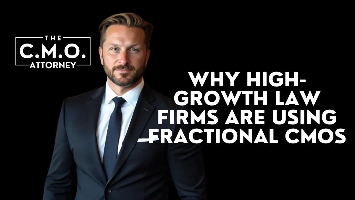 Hhigh-growth law firms must do more than simply advertise—they need smart, strategic leadership in their marketing operations. Enter the Fractional Chief Marketing Officer (CMO)—a cost-effective solution tailored for firms aiming to scale without the overhead of a full-time executive. At The CMO Attorney, we specialize in guiding forward-thinking legal practices through complex growth journeys with precision, agility, and performance-driven marketing strategies.