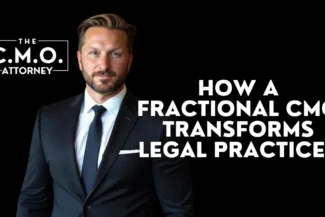 How can a law firm effectively boost its visibility and client engagement? Many firms are turning to fractional Chief Marketing Officers (CMOs) for help. This article will discuss the transformative role of a fractional CMO in legal practices, outlining strategic marketing techniques and the measurable benefits of this approach. Legal professionals will learn how engaging a fractional CMO can address marketing challenges, optimize digital marketing for lawyers, and access valuable marketing resources. Effective consultation can lead to improved firm marketing outcomes and sustainable growth. The CMO Attorney wants you to be educated on the role of fractional CMO - so let's get started, but if you're ready - we're here for a free consultation of your firm's marketing plan and growth strategy!