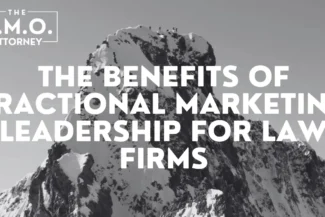 In the competitive world of law firms, having the right marketing strategy is crucial for standing out and attracting clients. However, many law firms struggle with allocating resources effectively to build a comprehensive marketing plan that drives results. This is where fractional marketing leadership for law firms comes into play. By partnering with a fractional Chief Marketing Officer (CMO) through a service like The CMO Attorney, law firms can access high-level marketing expertise without the full-time commitment and associated costs. Let's explore the many advantages of fractional marketing leadership for law firms, and how it can help law firms scale efficiently and increase their market visibility.